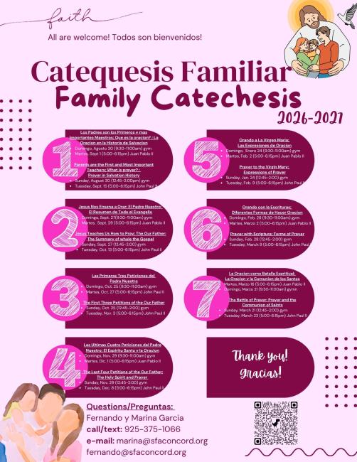 Family Catechesis Flyer 2026 2027 tentative